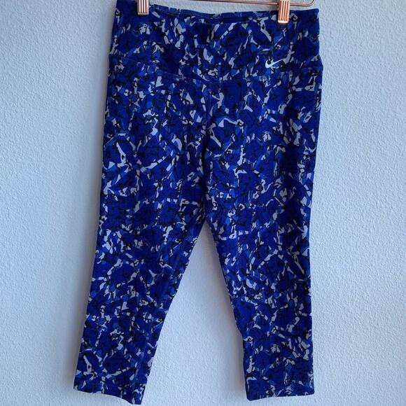 Nike Dri-Fit Geometric Active Pants Workout Athleisure Small - Picture 1 of 5